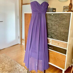Allure Bridals Strapless Gown - Purple Bridesmaid Prom Dress
